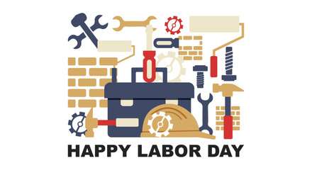 Happy Labor Day banner. 
