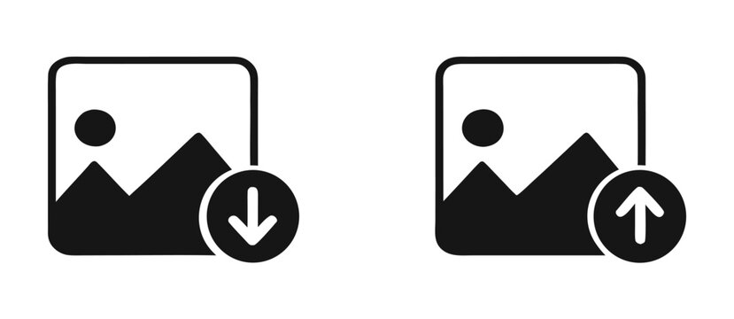 Download or upload picture vector icons