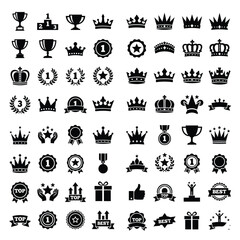 A seamless collection of black and white vector icons for web design featuring a vintage pattern of animal and truck silhouette symbols in a cute cartoon art style for decorative frames