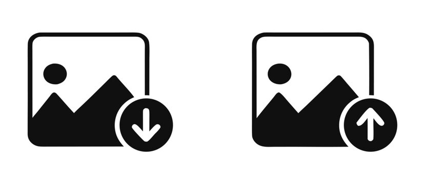 Download or upload picture vector icons