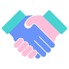 Obraz premium Modern Handshake Icon Representing Business Partnership and Collaborative Agreement Vector