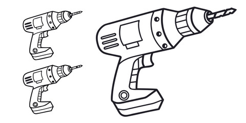 Obraz premium A variety of cordless drills with different designs and features.