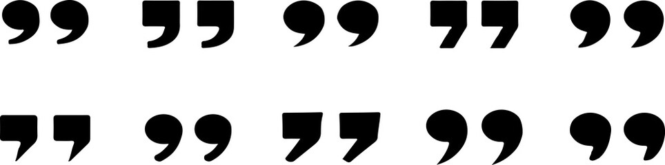 Fototapeta premium Quote marks icon set. Quotes simple collection. 