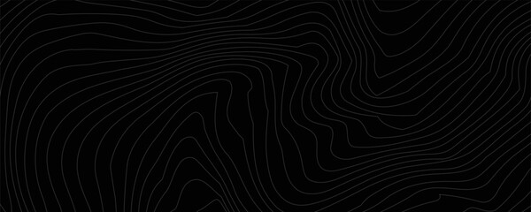 Weather Map Background. Vector Seamless Pattern with Contour Lines. Abstract Linear Topographic Texture © Zain Farhany