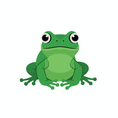 Fototapeta premium Cute Cartoon Frog Character for Eco Friendly or Nature themed Projects