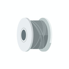Spool of wire on a white background