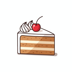 Delicious Layer Cake with Cherry
