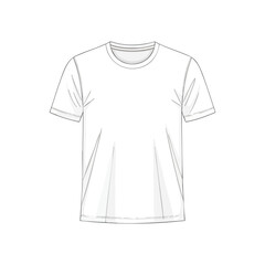 Simple White T Shirt Illustration