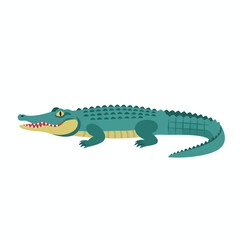 Cartoon Alligator with Open Mouth