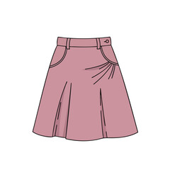 Pink Skirt Illustration