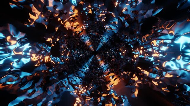 Hyperspace warp tunnel with light speed effect for sci-fi films, space travel scenes, and cinematic trailers. Epic seamless loop perfect for title sequences. Ultra HD 4K.