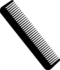 Hair Comb Silhouette Icon for Salon and Barbershop