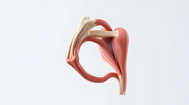 Tensor Fasciae Latae Muscle anatomy for medical concept 3D rendering