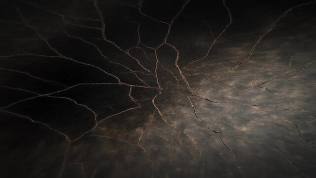 Dark gray cracked surface with deep fissures and rough texture