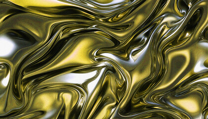 Obraz premium Luxurious gold metallic abstract background with smooth flowing curves and shiny reflective surface perfect for design and artistic projects