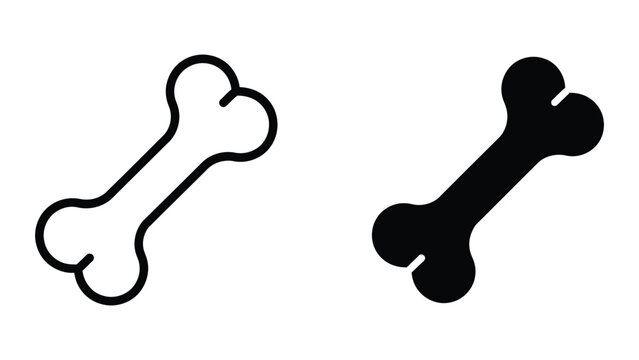 Dog bone icon set