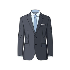 Formal Business Suit Illustration