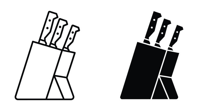 Knife block illustration