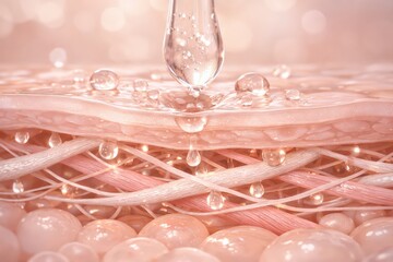 Skin Hydration Concept With Serum Droplet