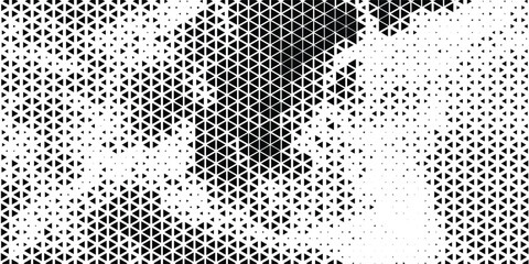 Seamless halftone triangle pattern. Random vector noise texture