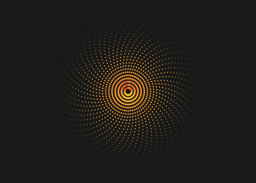 Deep space wormhole vortex surrounded by cosmic dust and stars. Black hole portal bending time and space. Galactic swirl in stippling style. Dotwork. Pointillism. Dots shading. Vector illustration