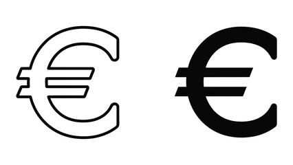 Obraz premium Euro currency symbol icons