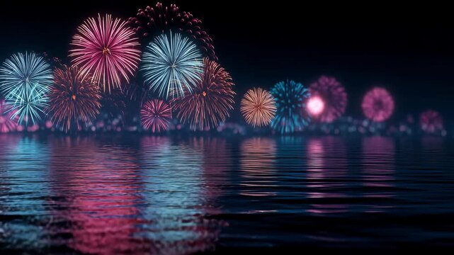  花火の動画｜キラキラ輝く背景素材