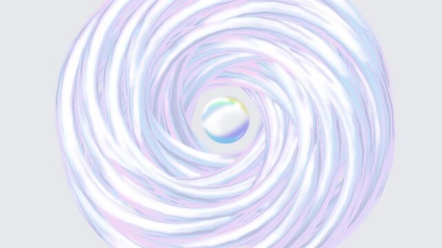 Macro style 3D render of glossy interlocking rings with soft pastel iridescent reflections overlapping in a dense abstract geometric composition on a light background