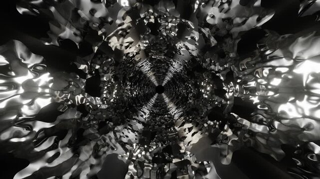 Hyperspace warp tunnel with light speed effect for sci-fi films, space travel scenes, and cinematic trailers. Epic seamless loop perfect for title sequences. Ultra HD 4K.