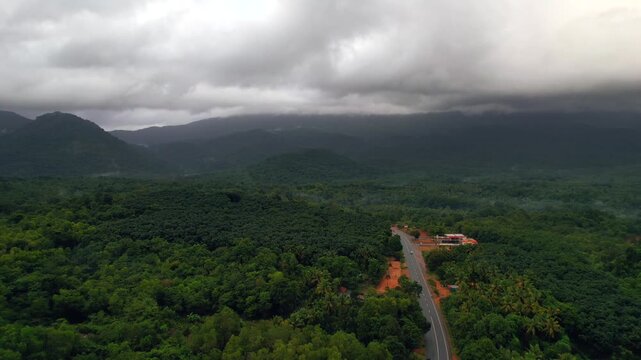 Narure Road, kudremukh to Karkala road, Kudremukh hills background 