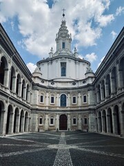 Obraz premium Impressive view of the church, st ivo alla sapienza, rome, italy from Borromini