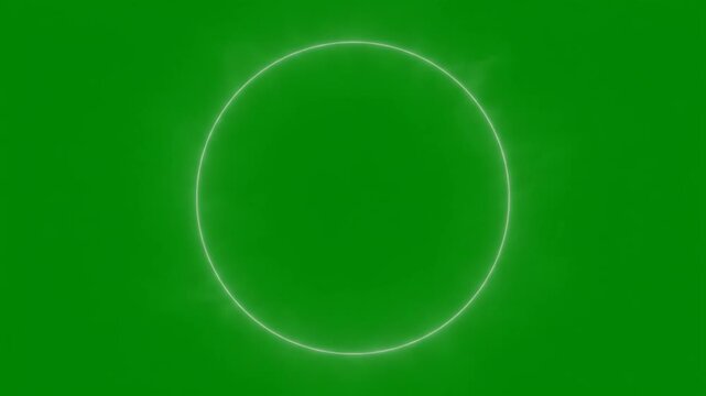 Soft Glowing Circular Halo Light On Green Gradient Background