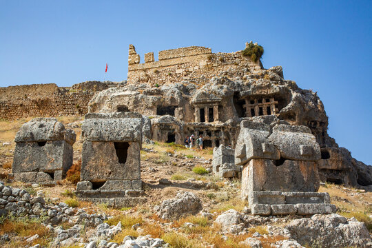 A view from the ancient city of Tlos in Mugla - Turkey