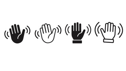 Fototapeta premium Hand gesture icons for communication and interaction in modern design