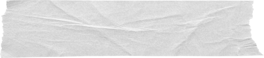 Obraz premium White adhesive paper tape isolated on white background