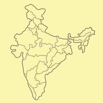 detailed map of  india