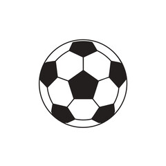 Fototapeta premium Stylized Black and White Soccer Ball for Sports and Recreation Themes