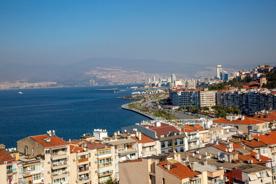 Izmir - Turkey, November 28, 2024, Izmir Kordon Travel concept photo; Kordon Izmir Landscape