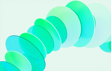 Modern transparent glass for Web3 and AI technology background. 3d rendering