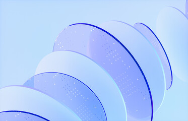 Modern transparent glass for Web3 and AI technology background. 3d rendering
