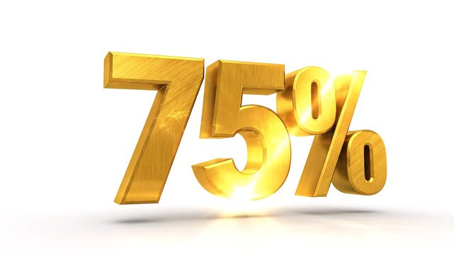4K video showcasing 75 percent golden discount offer