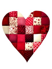 Obraz premium heart made of textile, patchwork