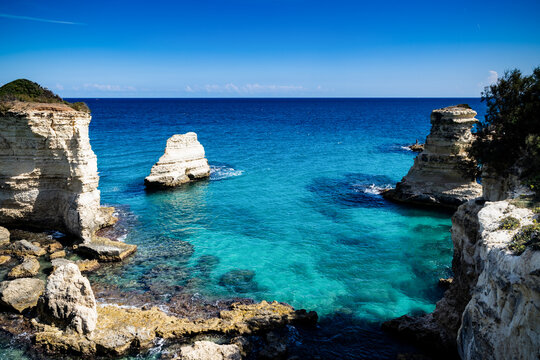 faraglioni di Sant' Andrea in Salento Italy