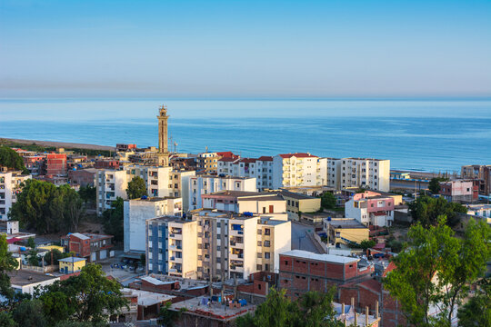 algeria, village, mediterranean sea, africa, north africa, algiers, aerial africa, algeria village, algerian, african village, algeria tourism, aerial, arab, road, arabic, jijel, morning, african.