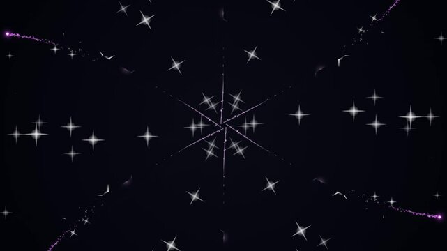 Abstract Star Field Kaleidoscope Background Loop