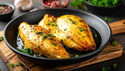 H&auml;hnchenbrust in Knoblauchbutter