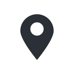 位置情報ピンのシンプルアイコン　地図マーカーのUI素材