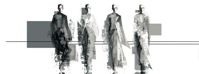 fashion model woman concept for designer , couture , high fashion , avant gard style siluette comcept  © AI PIC