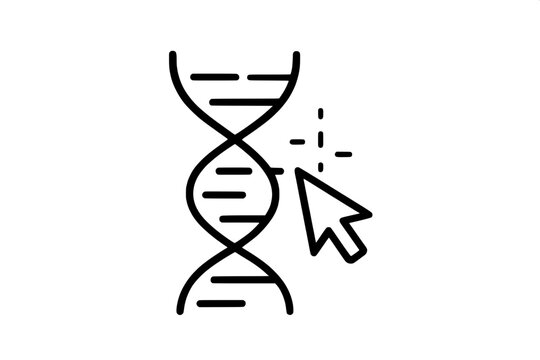 Genetic Engineering CRISPR Illustrative Icon - Biotech Innovation