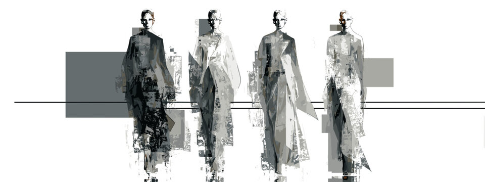 fashion model woman concept for designer , couture , high fashion , avant gard style siluette comcept 